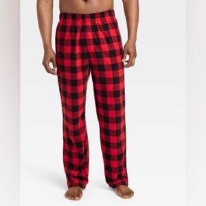 NEW Men's Plaid Fleece Pajama Pants. Small